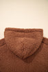 Exclusive Solid Sherpa Fleece Zip Up Hooded Jacket
