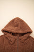 Exclusive Solid Sherpa Fleece Zip Up Hooded Jacket