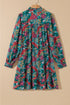 Exclusive Southern Belle Ruffled Puff Sleeve Floral Dress