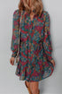 Exclusive Southern Belle Ruffled Puff Sleeve Floral Dress