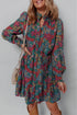 Exclusive Southern Belle Ruffled Puff Sleeve Floral Dress