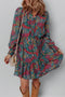 Exclusive Southern Belle Ruffled Puff Sleeve Floral Dress