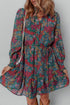 Exclusive Southern Belle Ruffled Puff Sleeve Floral Dress