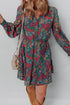 Exclusive Southern Belle Ruffled Puff Sleeve Floral Dress