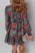 Exclusive Southern Belle Ruffled Puff Sleeve Floral Dress