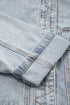 Exclusive Street Style Zip Up Washed Denim Jacket