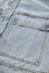 Exclusive Street Style Zip Up Washed Denim Jacket