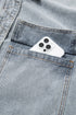 Exclusive Street Style Zip Up Washed Denim Jacket