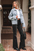 Exclusive Street Style Zip Up Washed Denim Jacket