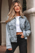 Exclusive Street Style Zip Up Washed Denim Jacket