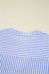 Exclusive Striped Bracelet Sleeve Tiered Shift Mini Dress