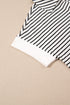 Exclusive Striped V Neck Tee And Casual Short Sets