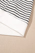 Exclusive Striped V Neck Tee And Casual Short Sets