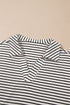 Exclusive Striped V Neck Tee And Casual Short Sets