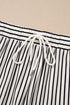 Exclusive Striped V Neck Tee And Casual Short Sets