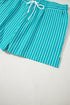 Exclusive Striped V Neck Tee And Casual Short Sets