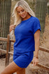 Exclusive Textured Jacquard Button Tee And Short Set