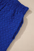 Exclusive Textured Jacquard Button Tee And Short Set