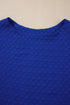 Exclusive Textured Jacquard Button Tee And Short Set
