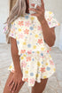 Exclusive Vintage Floral Print Crop Top Wide Leg Short Set