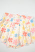 Exclusive Vintage Floral Print Crop Top Wide Leg Short Set