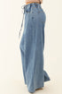 Exclusive Washed Super Wide Leg Denim Jeans