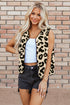 Exclusive Western Leopard Print Fleece Sherpa Vest