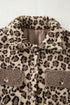 Exclusive Western Leopard Print Sherpa Patchwork Button Up Jacket