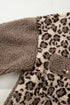 Exclusive Western Leopard Print Sherpa Patchwork Button Up Jacket
