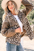 Exclusive Western Leopard Print Sherpa Patchwork Button Up Jacket