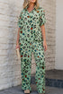 Exclusive Western Leopard Print Wide Leg Pant Sets