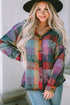 Exclusive Western Plaid Brushed Checked Buttoned Jacket