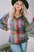 Exclusive Western Plaid Brushed Checked Buttoned Jacket