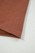 Exposed Raw Seam Detail Long Sleeve Cotton Blend Top
