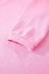 Exposed Seam Bow Patch Crew Neck Sweatshirt