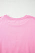 Exposed Seam Bow Patch Crew Neck Sweatshirt