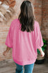 Exposed Seam Chest Pocket Split Loose T Shirt