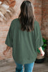 Exposed Seam Chest Pocket Split Loose T Shirt