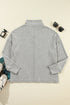 Exposed Seam Collared Pocketed Loose Sweatshirt