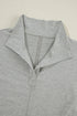 Exposed Seam Collared Pocketed Loose Sweatshirt