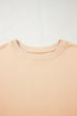 Exposed Seam Color Block Long Sleeve Crew Neck Top