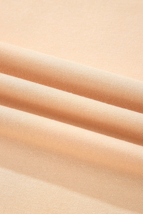 Exposed Seam Color Block Long Sleeve Crew Neck Top