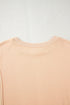 Exposed Seam Color Block Long Sleeve Crew Neck Top