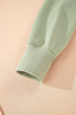 Exposed Seam Color Block Long Sleeve Crew Neck Top