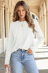 Exposed Seam Crew Neck Relaxed Pullover Long Sleeve Top