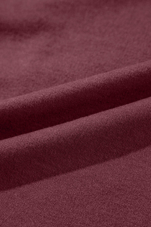 Exposed Seam Crew Neck Relaxed Pullover Long Sleeve Top