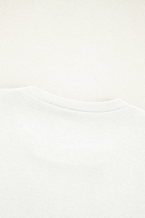 Exposed Seam Crew Neck Relaxed Pullover Long Sleeve Top