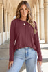 Exposed Seam Crew Neck Relaxed Pullover Long Sleeve Top