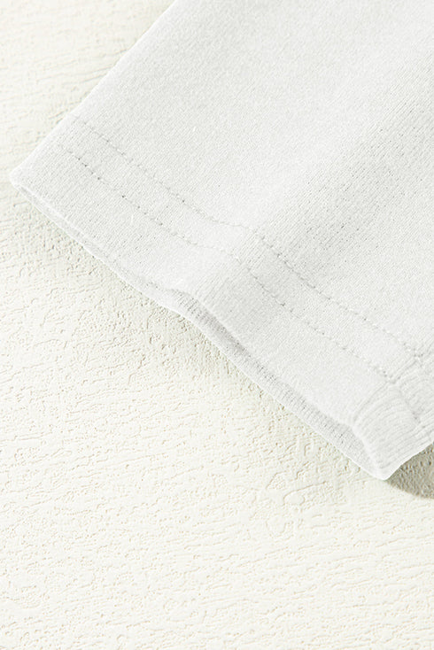 Exposed Seam Crew Neck Relaxed Pullover Long Sleeve Top