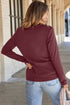 Exposed Seam Crew Neck Relaxed Pullover Long Sleeve Top